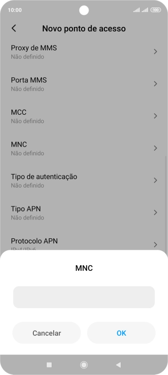 Introduza 01 e prima OK.