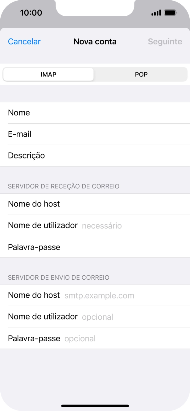 Prima Nome de utilizador e introduza o nome de utilizador da sua conta de e-mail na Vodafone.