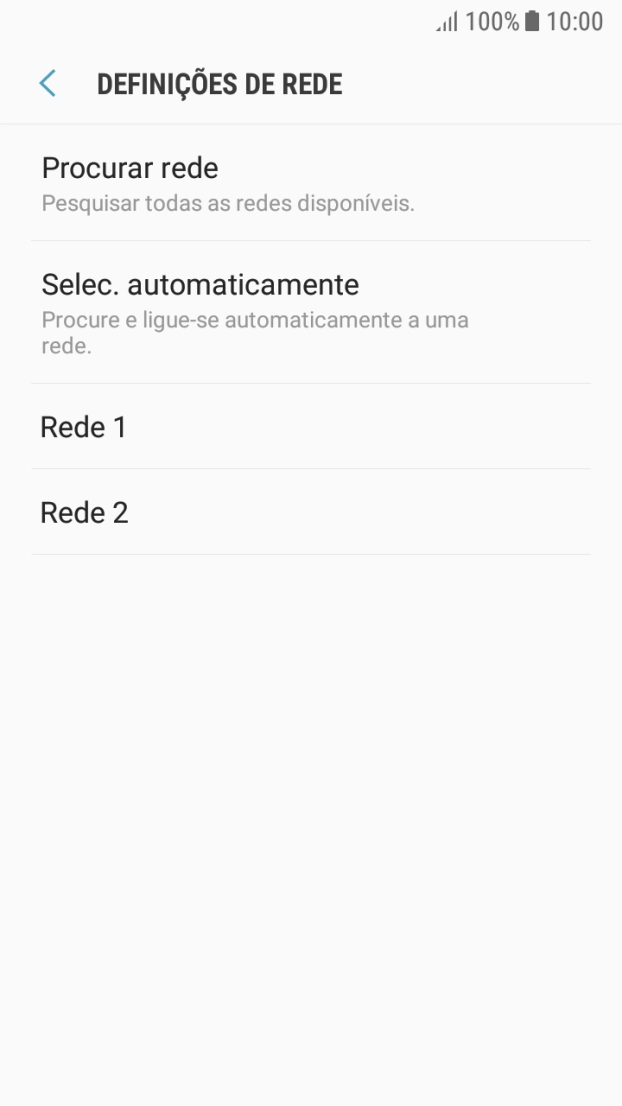 Prima a rede pretendida.