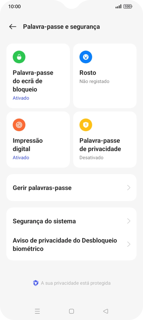 Prima Palavra-passe do ecrã de bloqueio e introduza o código adicional de bloqueio do telefone que criou anteriormente.