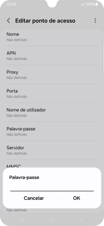 Introduza vodafone e prima OK.