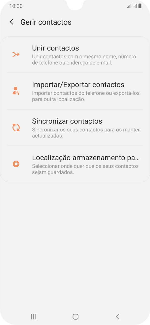 Prima Importar/Exportar contactos.