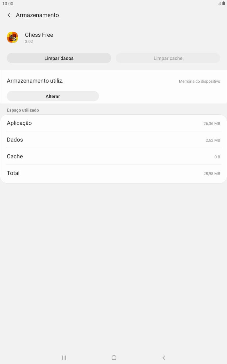 Prima a tecla de início para terminar e voltar ao ecrã inicial.