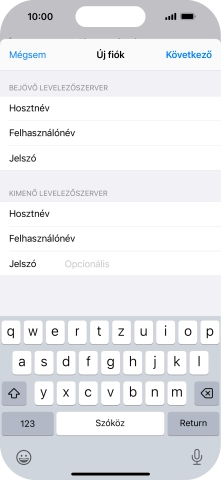 Kattints a Jelszó mezőre, és írd be az e-mail-fiókodhoz tartozó jelszót.