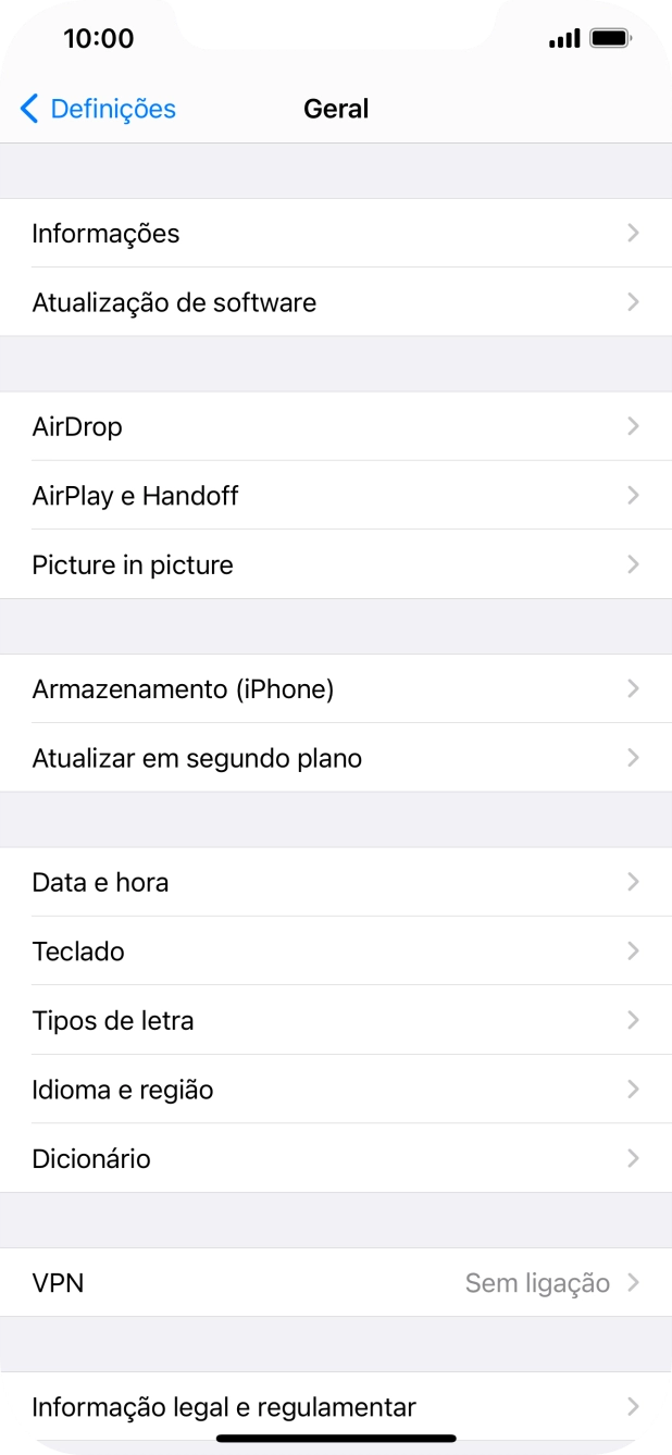 Prima Atualização de software. Se existir uma nova versão de software disponível, será agora indicado no ecrã. Siga as indicações no ecrã para atualizar o software do telefone.