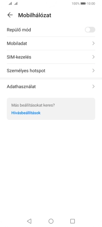 Válaszd a Személyes hotspot lehetőséget.