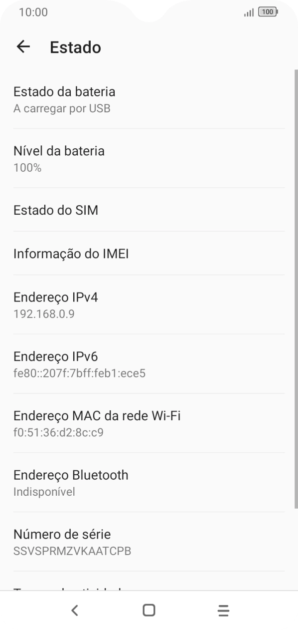 Prima Informação do IMEI.
