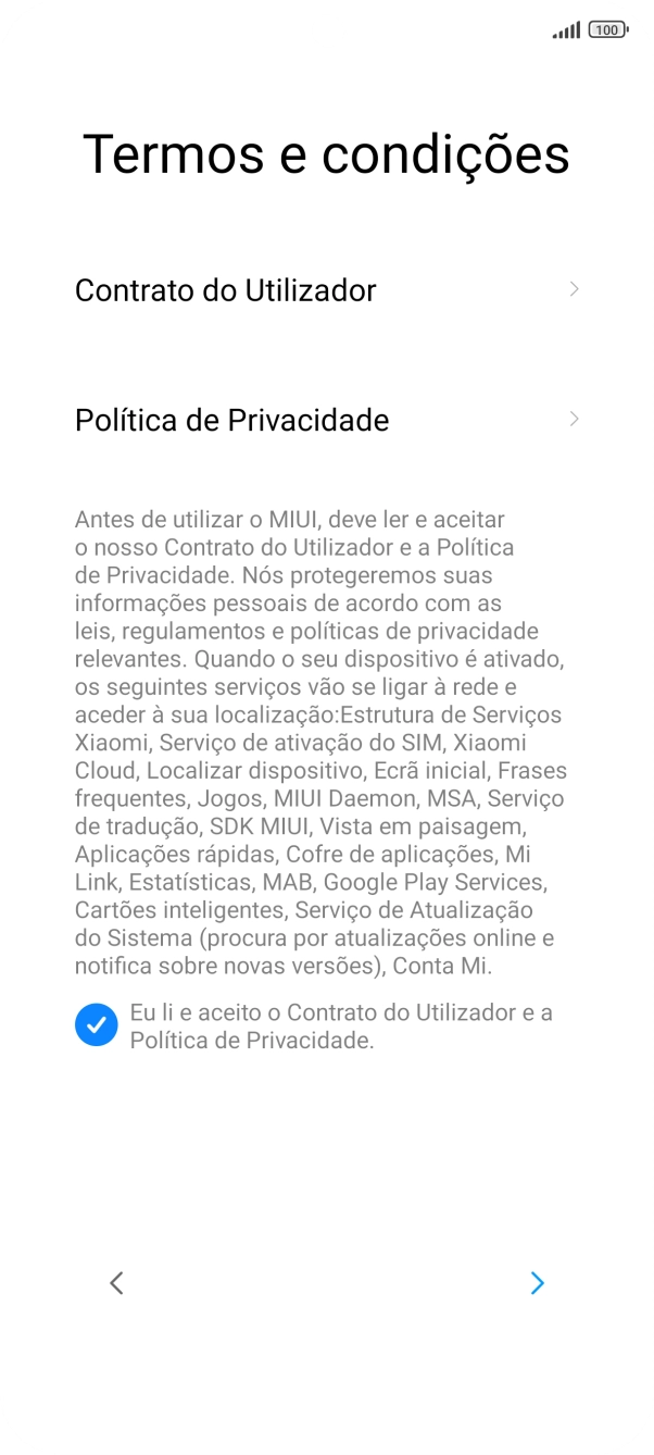 Prima a seta para a direita.