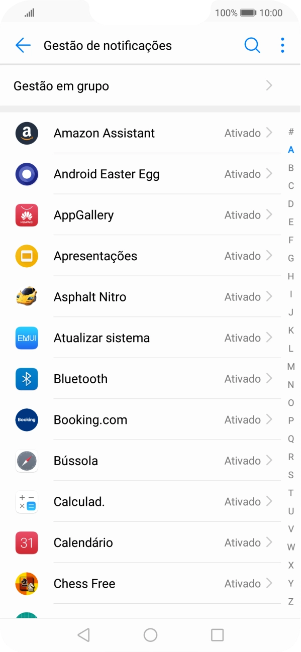 Prima a app pretendida.