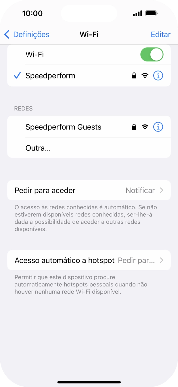 Para voltar ao ecrã inicial, deslize o dedo de baixo para cima a partir da base do ecrã.