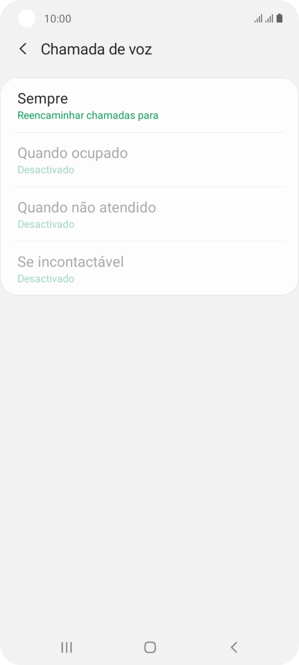 Prima o tipo de desvio pretendido.