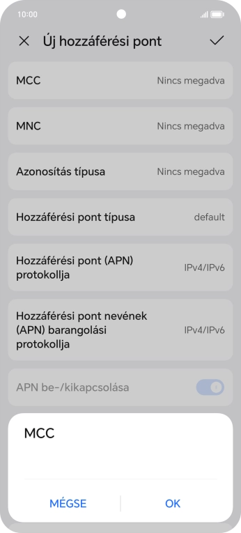 Írd be azt, hogy 216, és válaszd az OK lehetőséget.