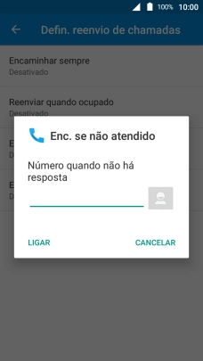 Introduza 123 e prima LIGAR.