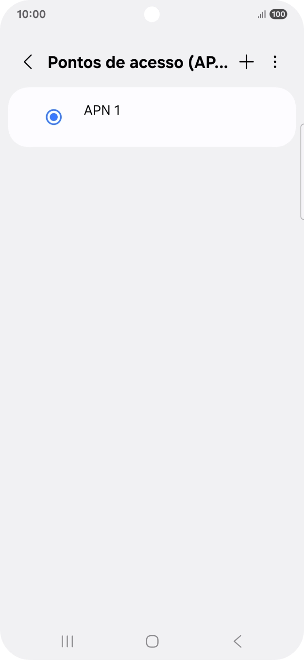 Prima o ícone para adicionar.