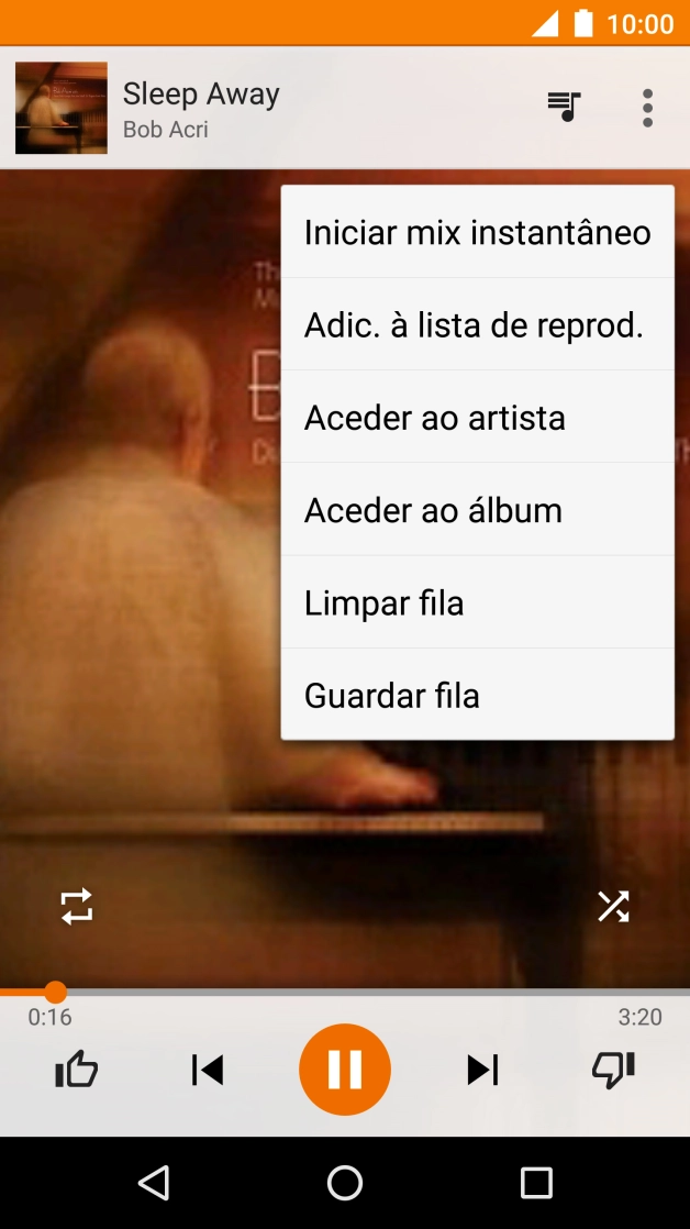 Prima Adic. à lista de reprod..