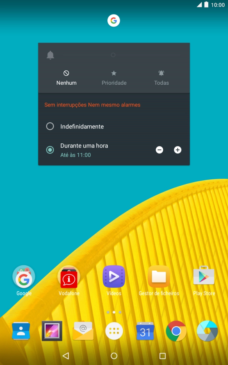 Prima Todas para desativar o perfil silencioso.