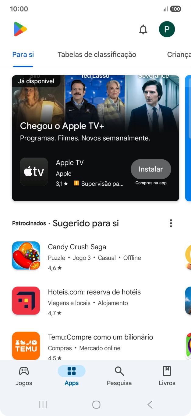 Prima o ícone de perfil.