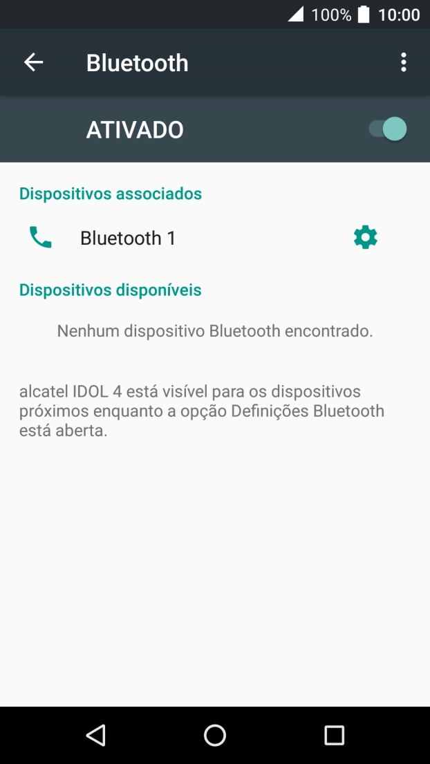 Prima a tecla de início para terminar e voltar ao ecrã inicial.
