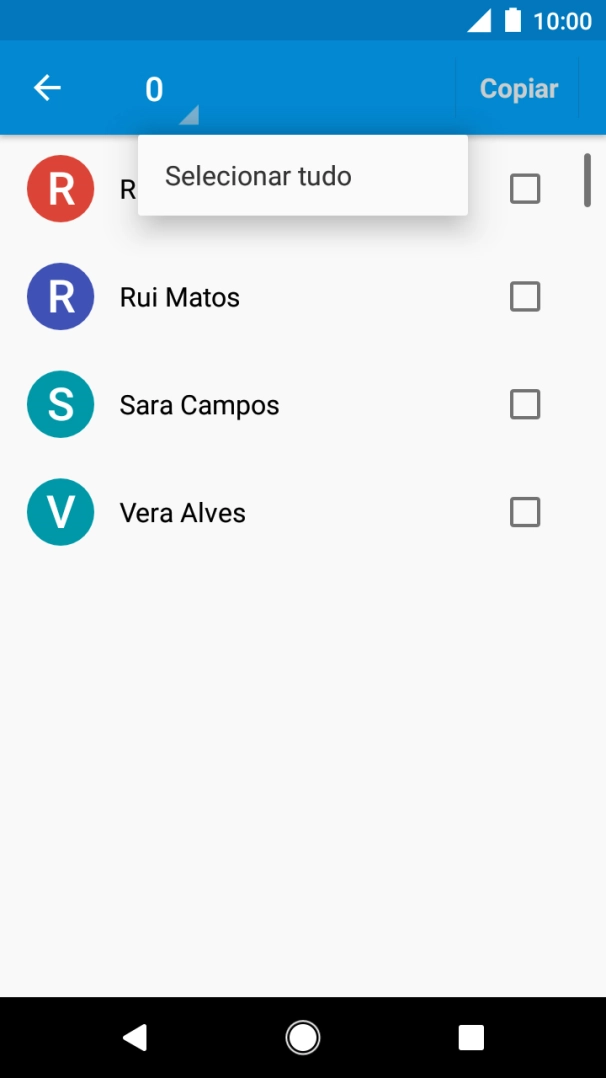 Prima Selecionar tudo.