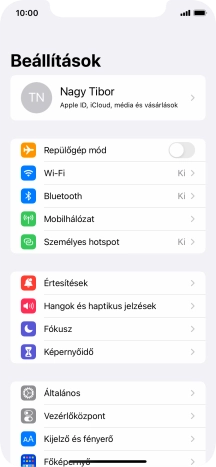 Válaszd a Mobilhálózat lehetőséget.