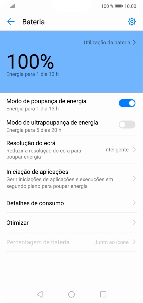 Prima a tecla de início para terminar e voltar ao ecrã inicial.