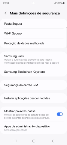 Prima Segurança do cartão SIM.