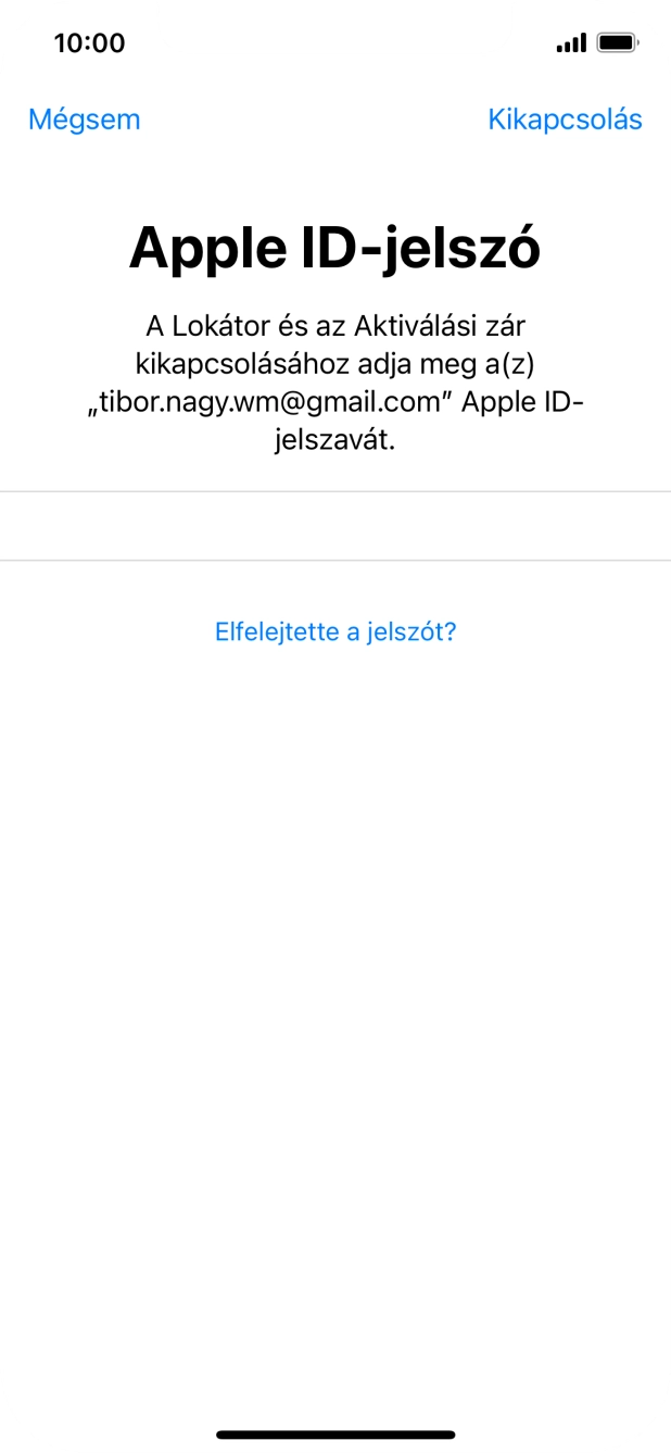 Válaszd a Kikapcsolás lehetőséget.
