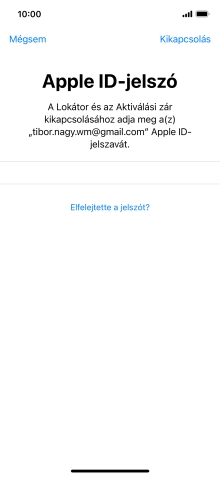 Válaszd a Kikapcsolás lehetőséget.