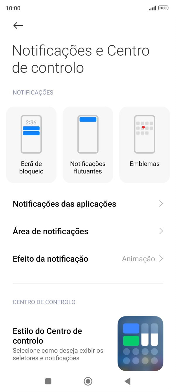 Prima Notificações das aplicações .
