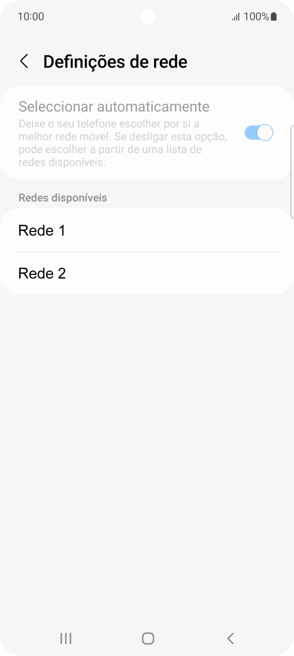 Prima a rede pretendida.