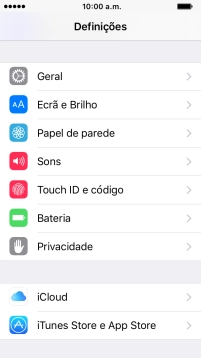 Prima Touch ID e código.