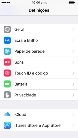 Prima Touch ID e código.