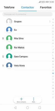 Prima o contacto pretendido.