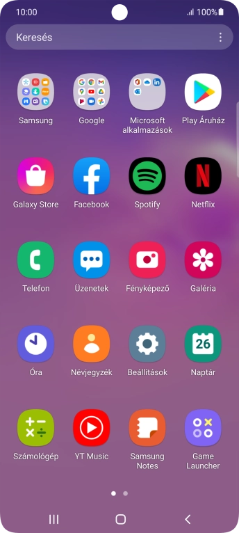 Válaszd a Névjegyzék lehetőséget.