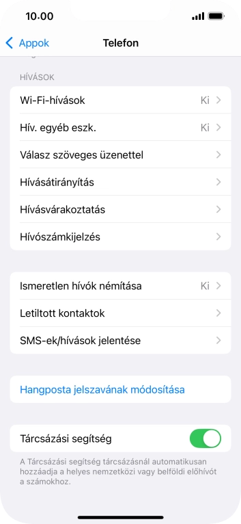 Válaszd a Hívásvárakoztatás lehetőséget.