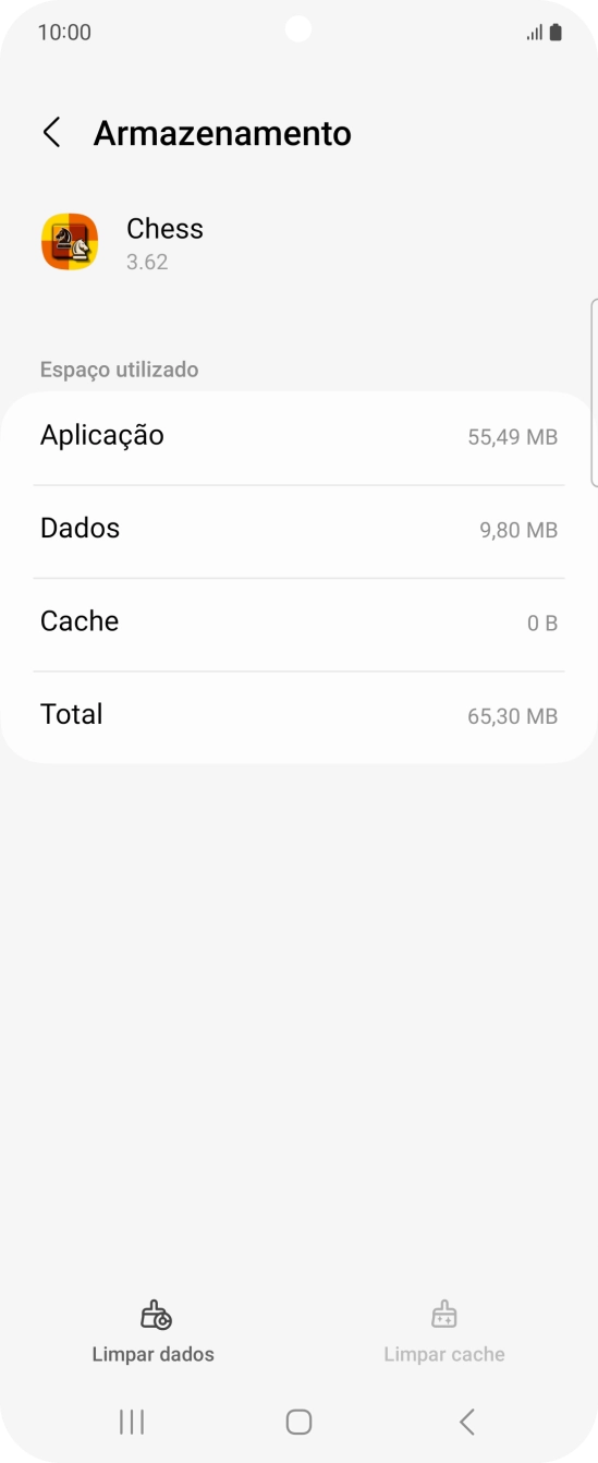 Prima a tecla de início para terminar e voltar ao ecrã inicial.