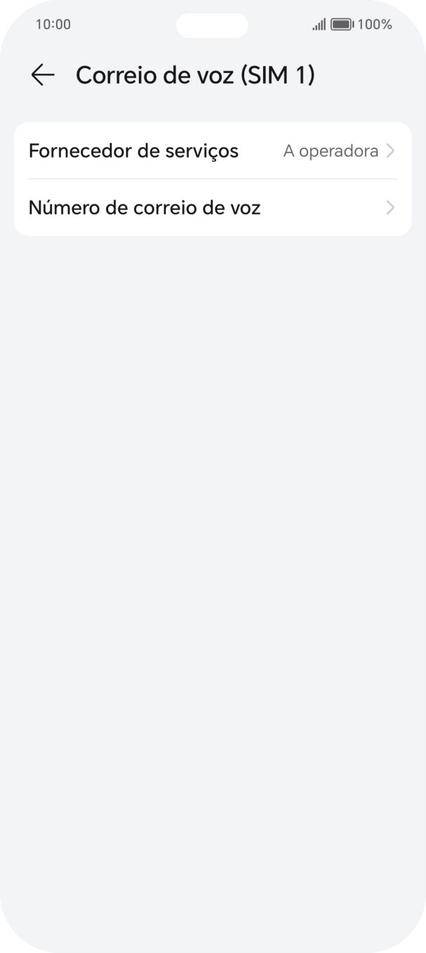 Prima Número de correio de voz.