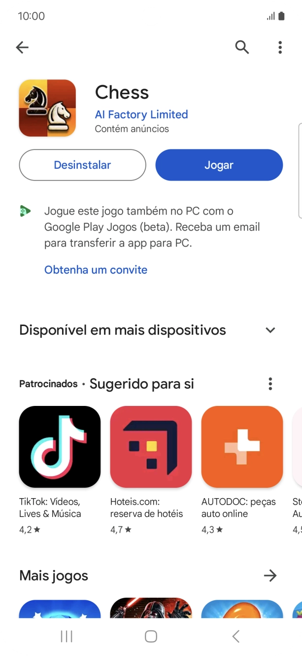 Prima a tecla de início para terminar e voltar ao ecrã inicial.