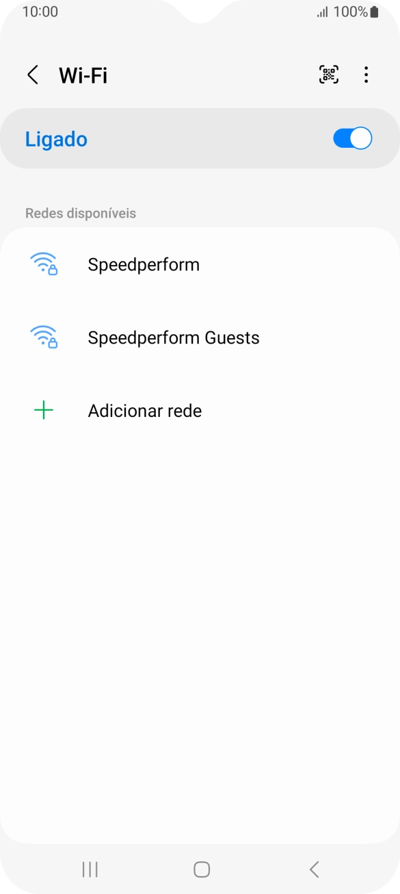 Prima a rede Wi-Fi pretendida.