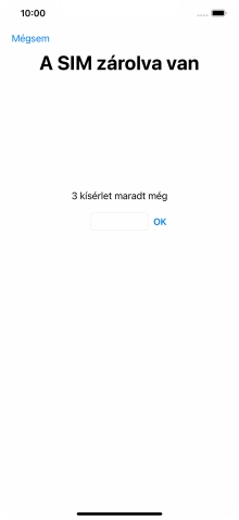 Amennyiben a SIM-kártyád zárolva van, írd be a PIN-kódodat, és válaszd az OK lehetőséget.