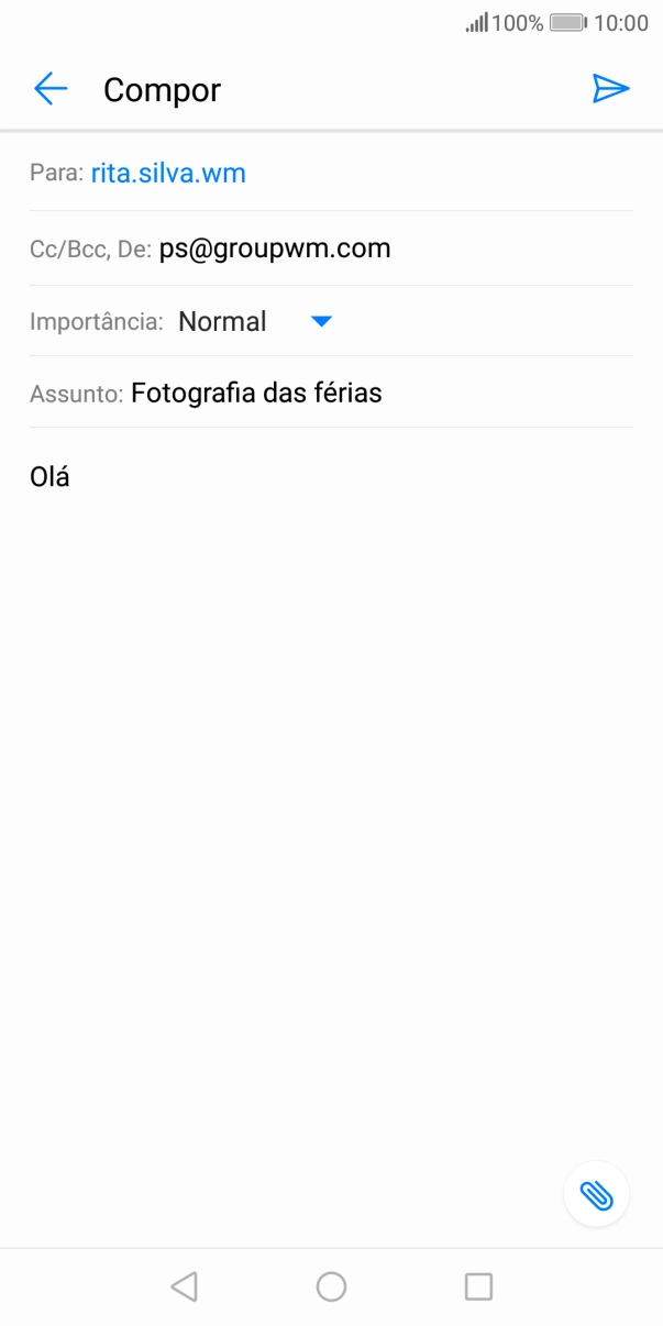 Prima o ícone de anexo.