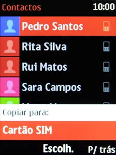 Escolha Cartão SIM.