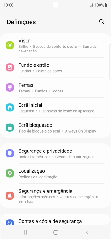 Prima Ecrã bloqueado.