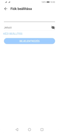 Kattints a Jelszó mezőre, és írd be az e-mail-fiókodhoz tartozó jelszót.