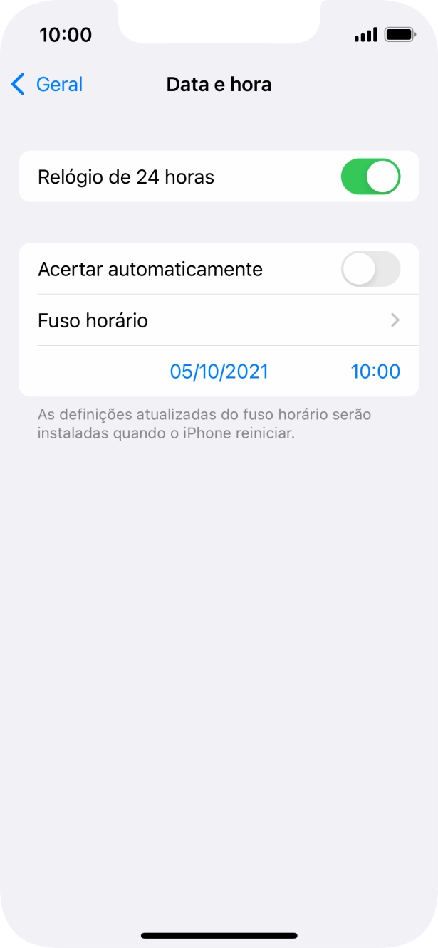 Para voltar ao ecrã inicial, deslize o dedo de baixo para cima a partir da base do ecrã.