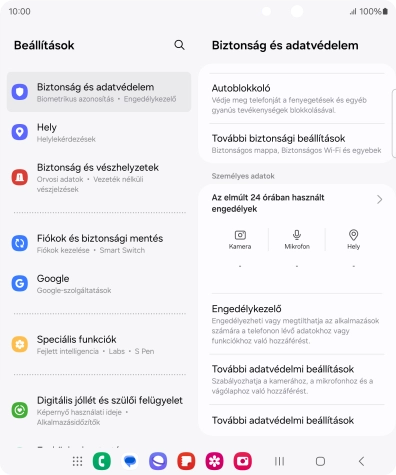 Válaszd a További biztonsági beállítások lehetőséget.