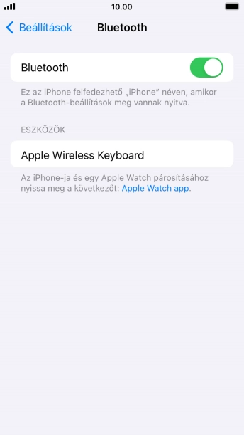 Válaszd ki a kívánt Bluetooth-eszközt, és kövesd a kijelzőn megjelenő utasításokat annak telefonodhoz történő csatlakoztatásához.