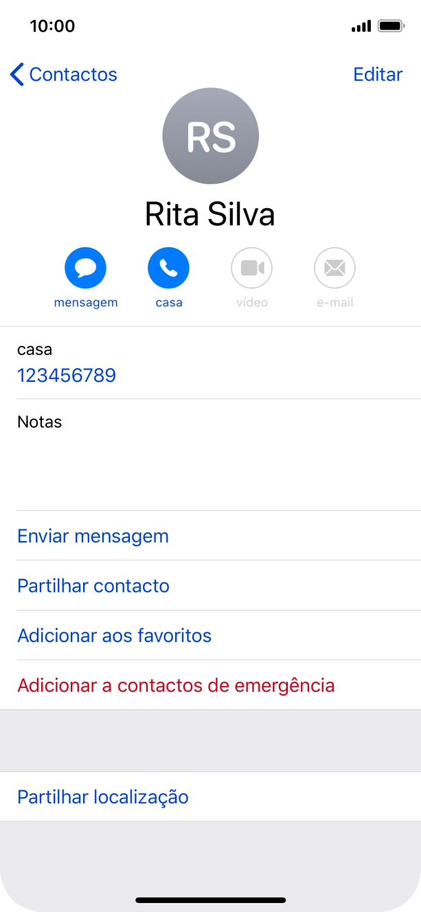 Para voltar ao ecrã inicial, deslize o dedo de baixo para cima a partir da base do ecrã.