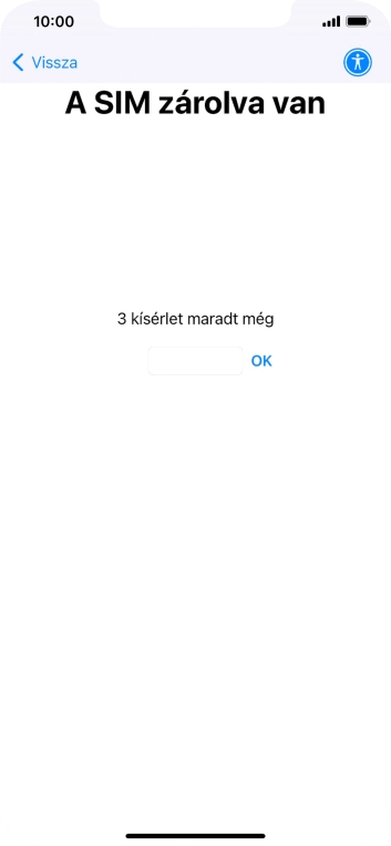 Amennyiben a SIM-kártyád zárolva van, írd be a PIN-kódodat, és válaszd az OK lehetőséget.