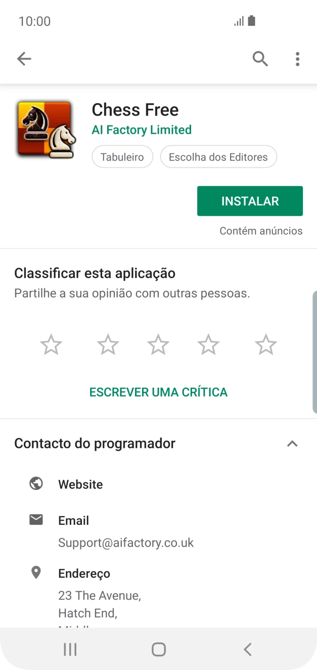 Prima a tecla de início para terminar e voltar ao ecrã inicial.